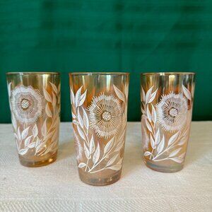 Vintage Dining Floral Pattern Drinking Glasses